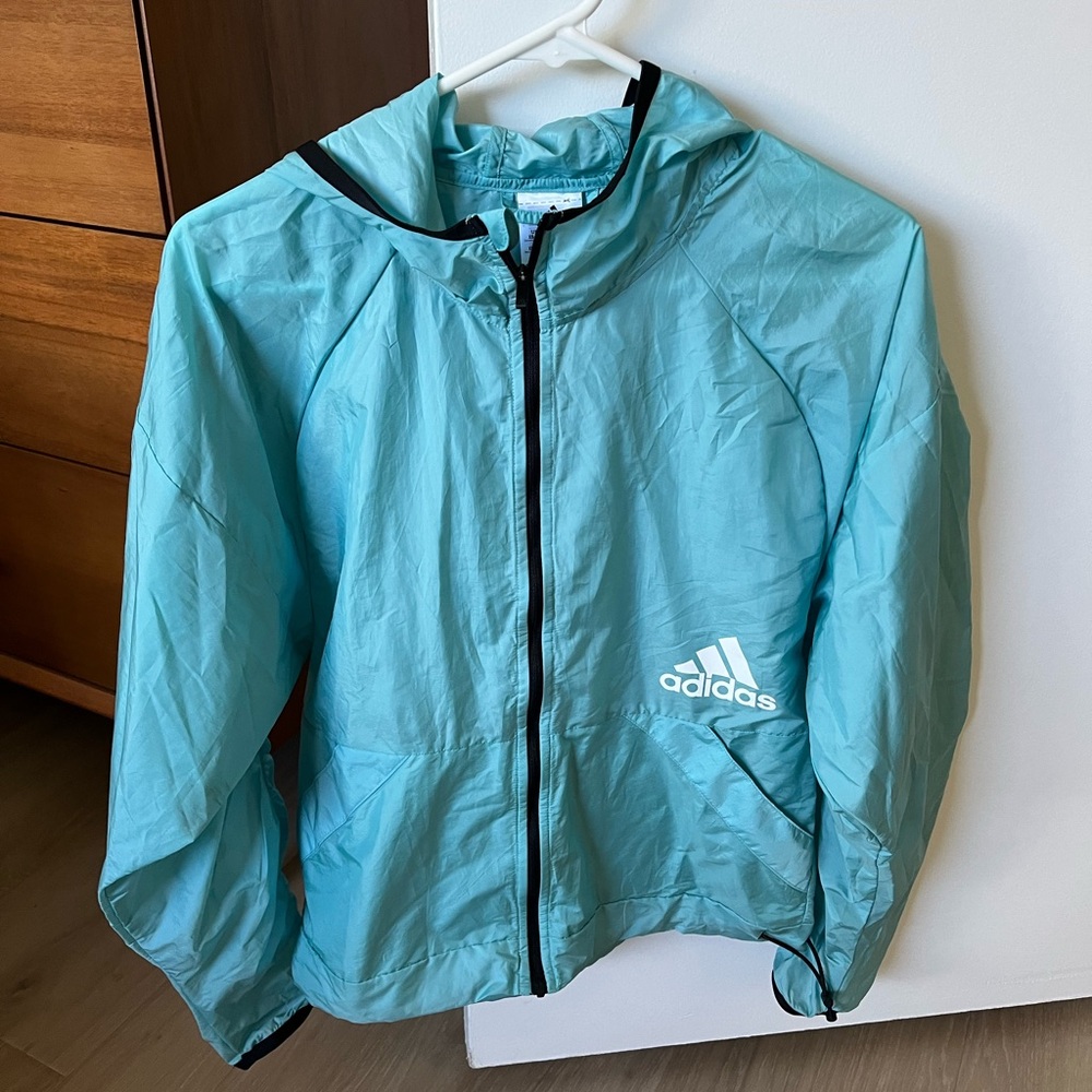 ADIDAS X ZOE SALDANA HOODED WINDBREAKER